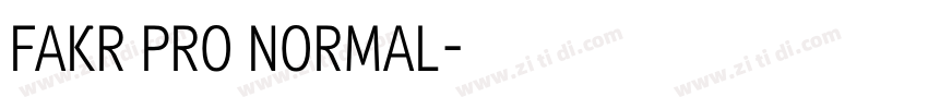 FAKR PRO NORMAL字体转换